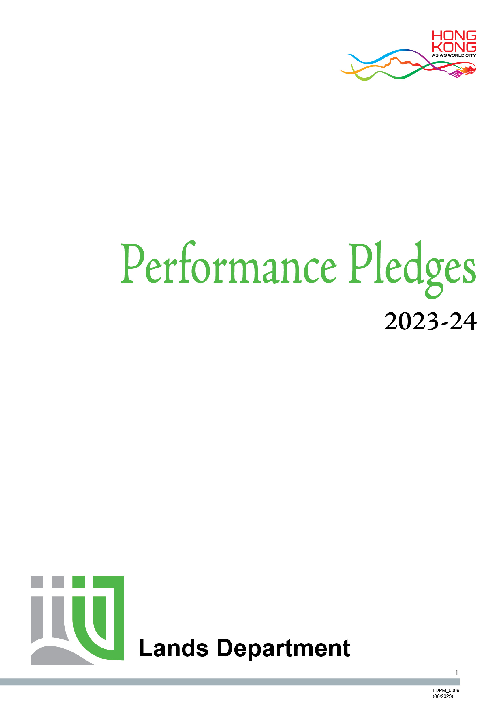 Performance Pledges (2023 - 24)