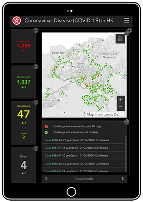 Interactive Map Dashboard for COVID-19
