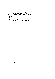 Resource Handbook for Bazaar Application