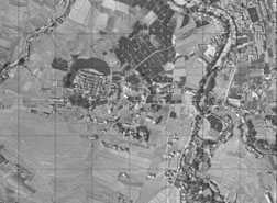 Grid line version of DOP1000-1963 Orthophoto (Tile no. 6-NW-14B)