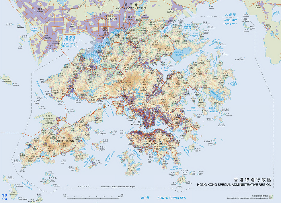 Map depicting the whole territory