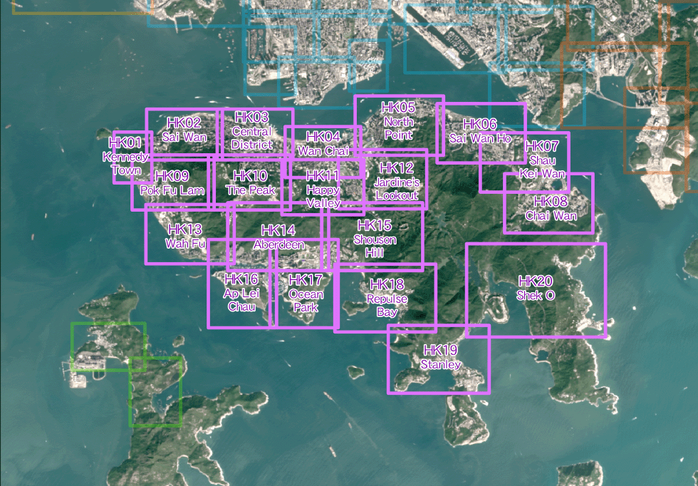 Map of Hong Kong Island