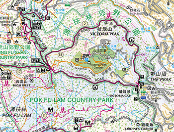 香港岛及邻近岛屿郊区地图