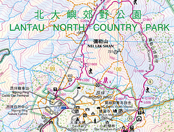 大屿山及邻近岛屿郊区地图