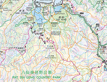 North East & Central New Territories Countryside Map