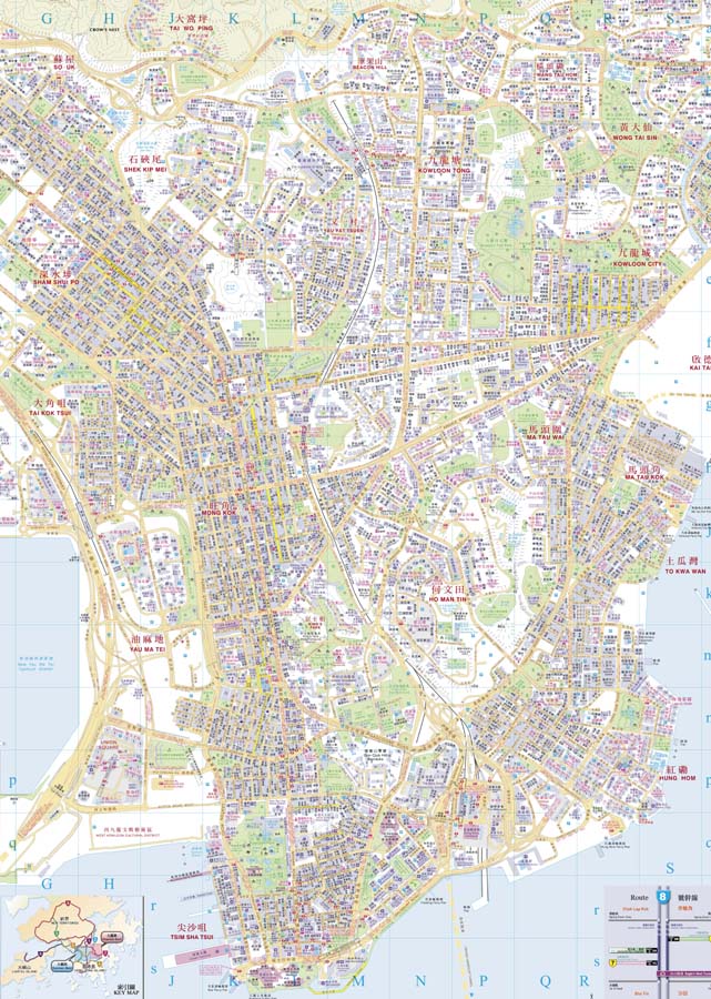 市區地圖及市鎮地圖