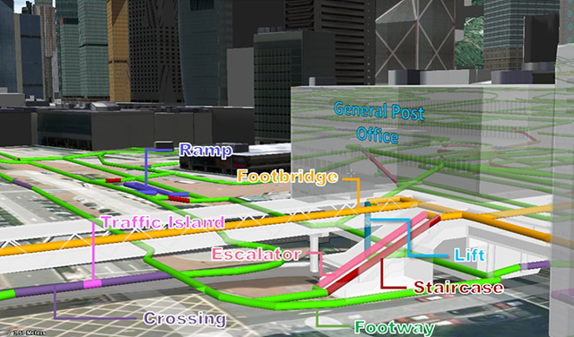 3D Pedestrian Network