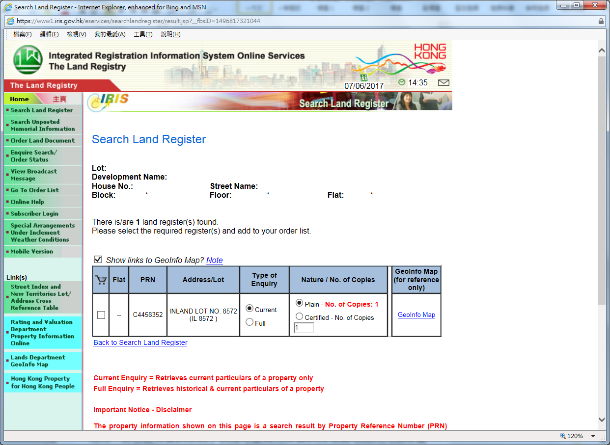 LR's IRIS Online Services