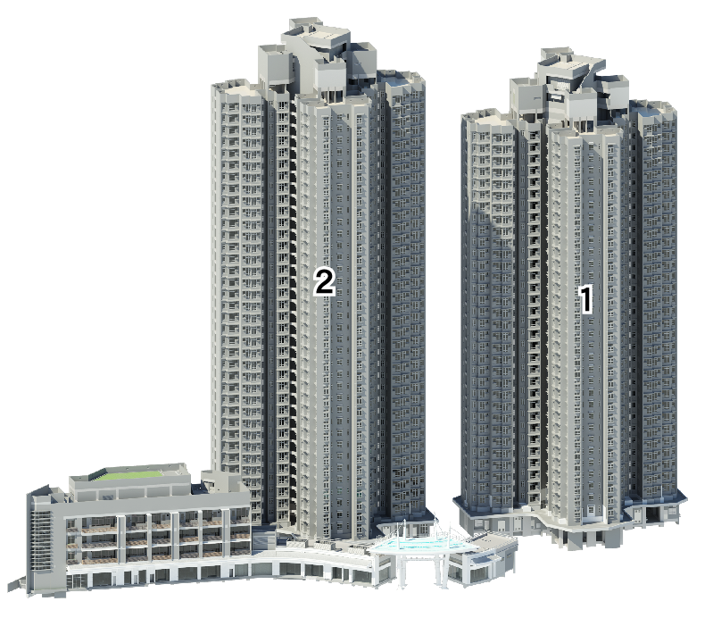 大廈三維圖 Building 3D Graphic