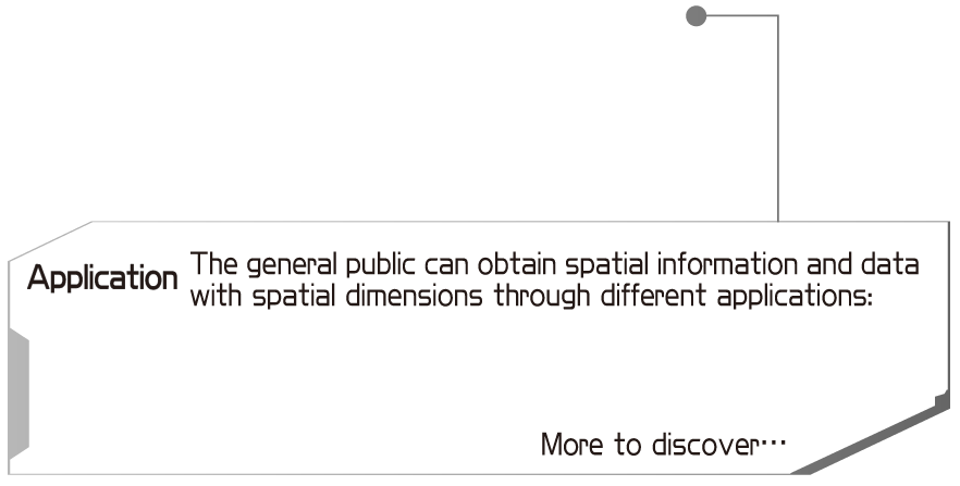Application - The general public can obtain spatial information and data with spatial dimensions through different applications: